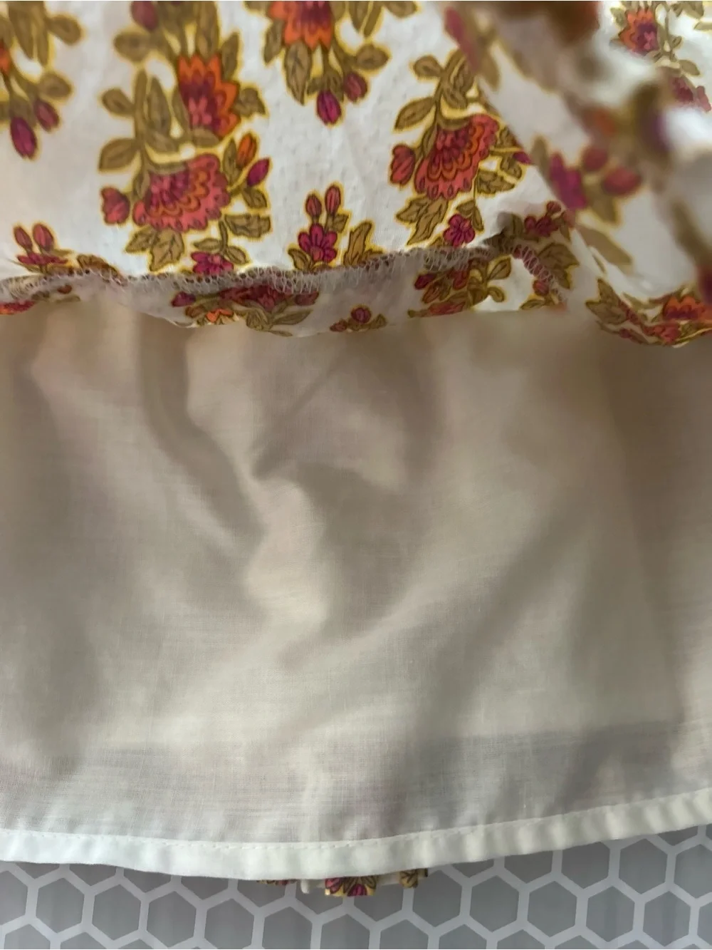 Haute Hippie Girls Cream Floral Sundress with Ruffle Straps Size 5